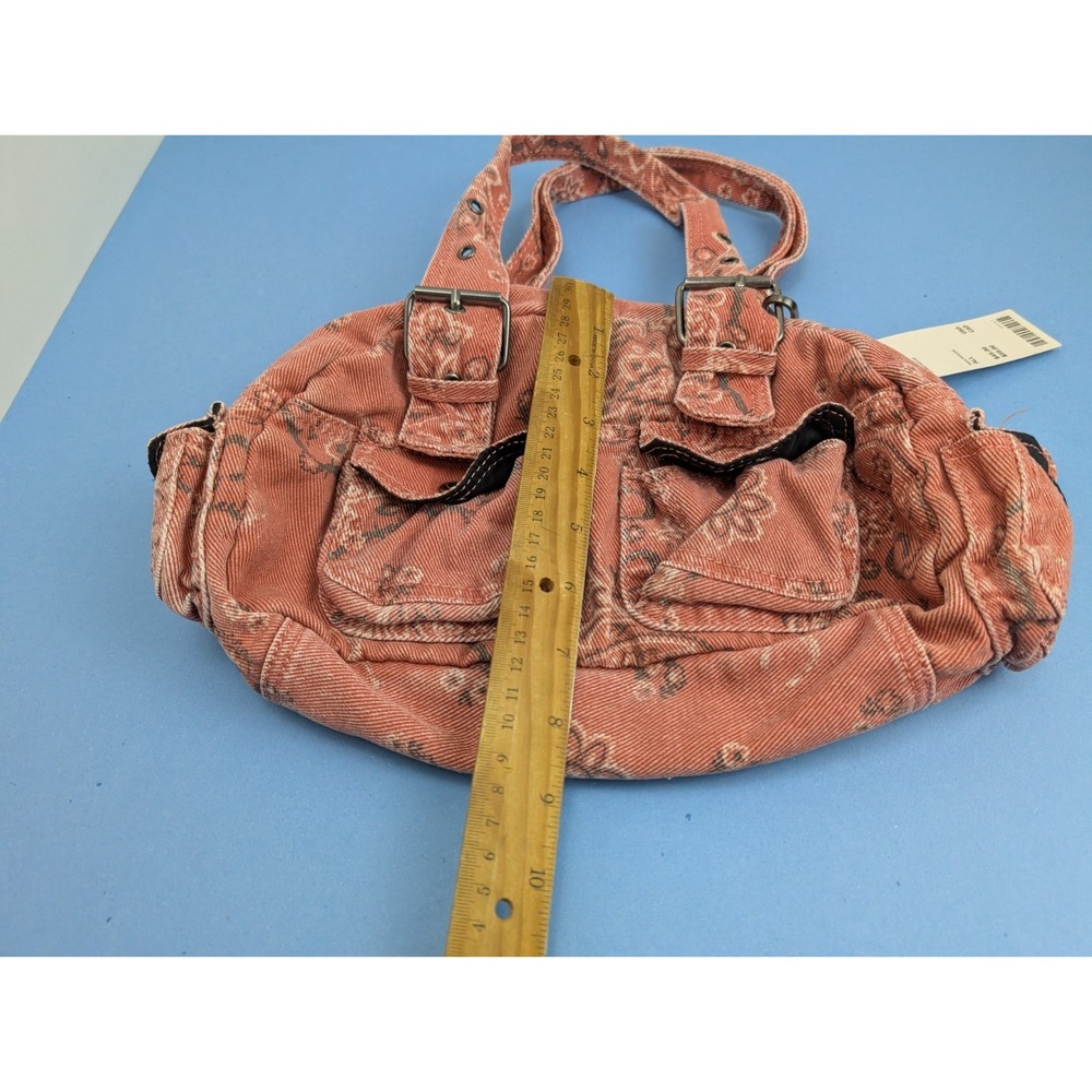 Urban Outfitters BDG Paisley Red Y2K Style Duffle Shoulder Bag NEW - Picture 9 of 16